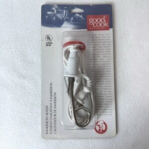 Good Cook Kitchen Electric Immersion Heater New W/ Wear To Packaging White